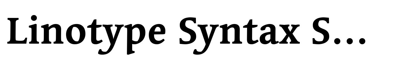 Linotype Syntax Serif Bold